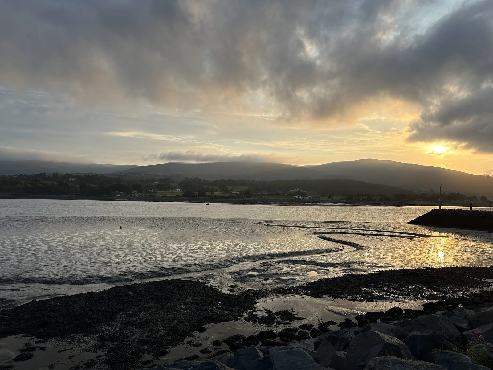 Sunset over Carlingford Lough representing presence