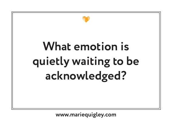 Connection reflection question: What emotion is quietly waiting to be acknowledged?